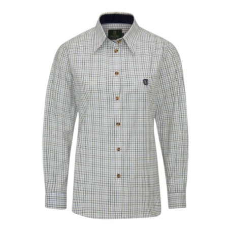 Camisa Oxford Blue Ladies London Tattersall Navy