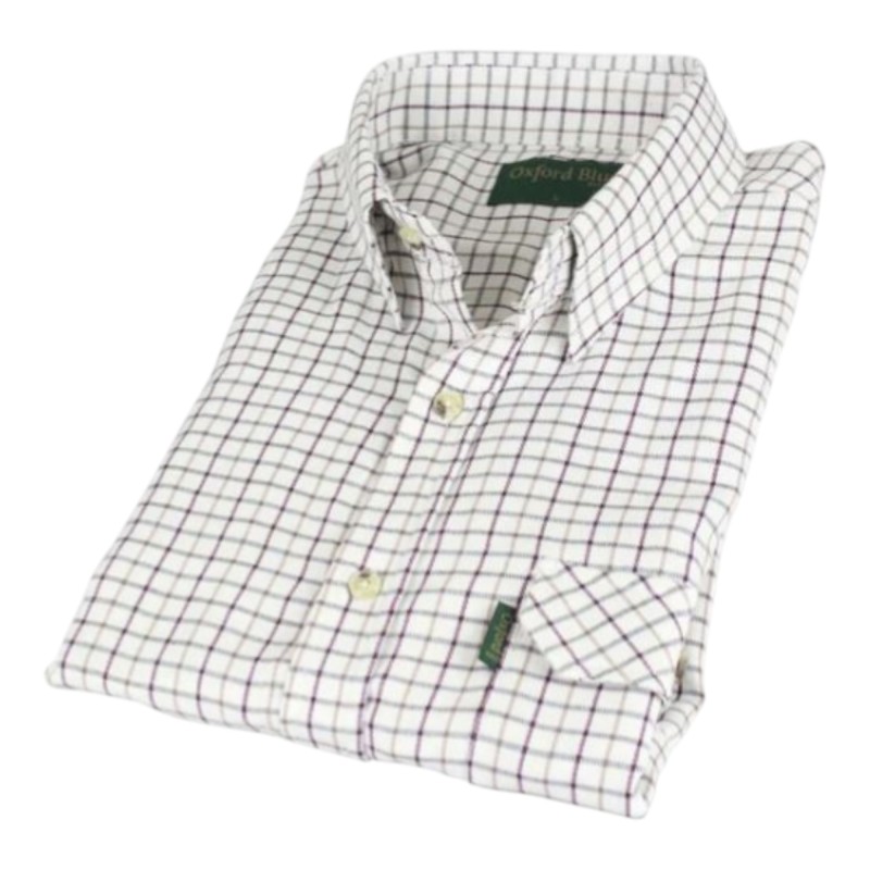 Camisa Oxford BlueTattersal Red