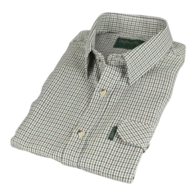 Camisa Oxford Blue Dogstooth Green