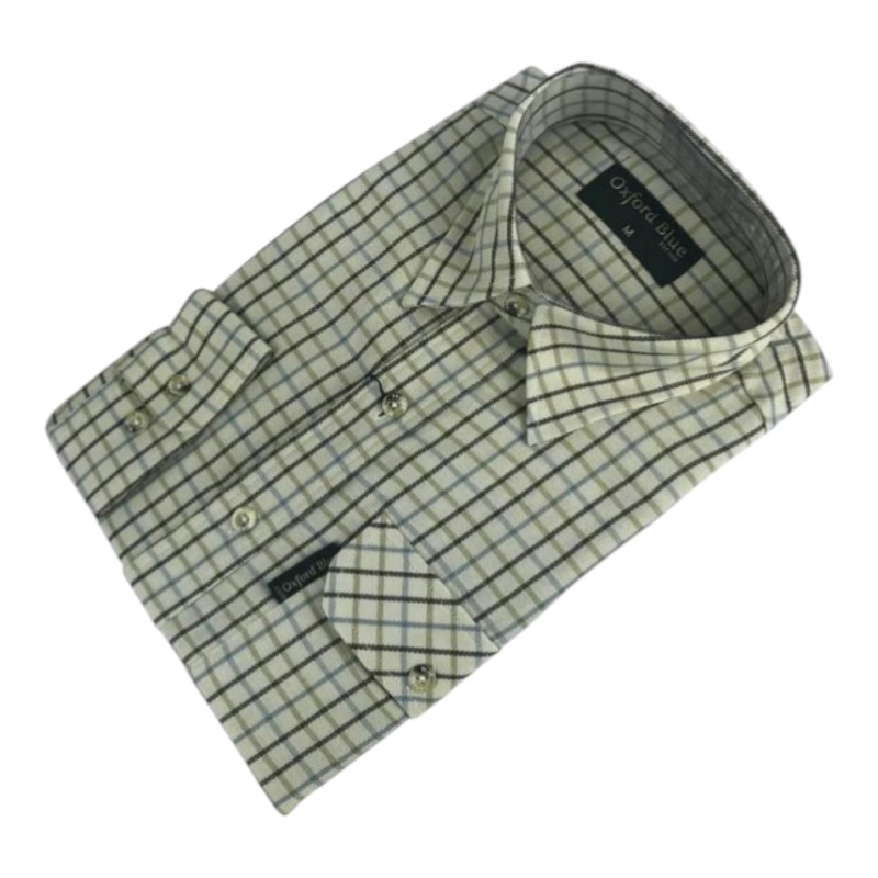 Camisa Oxford Blue Perth Brown