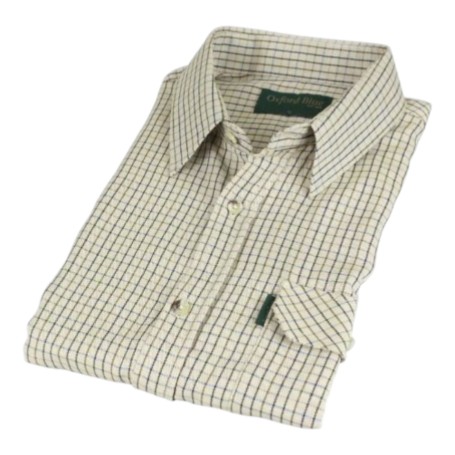 Camisa Oxford Blue York Check Beige