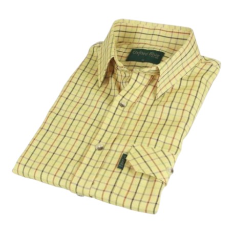 Camisa Oxford Blue Darwen Check Mustard