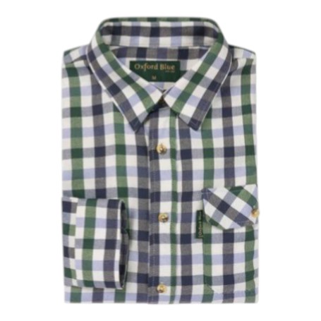 Camisa Oxford Blue County Check Green