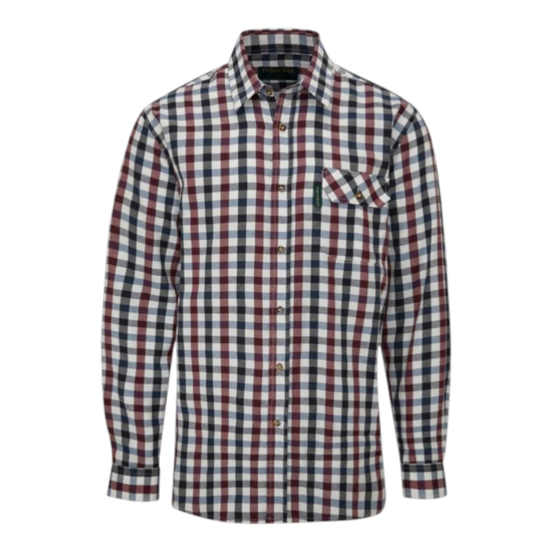 Camisa Oxford Blue County Check Wine