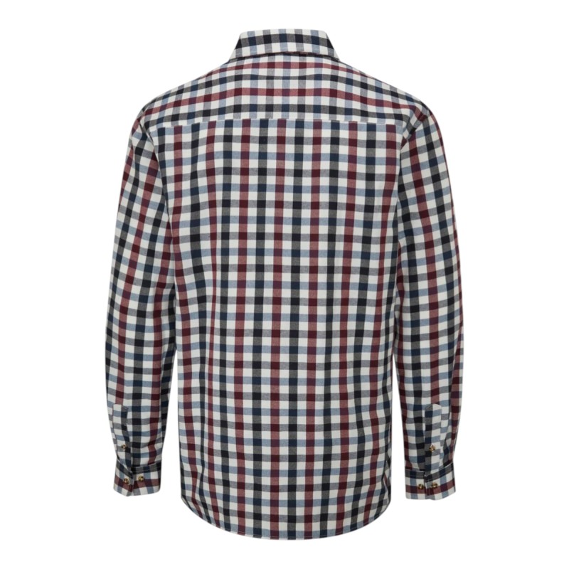 Camisa Oxford Blue County Check Wine