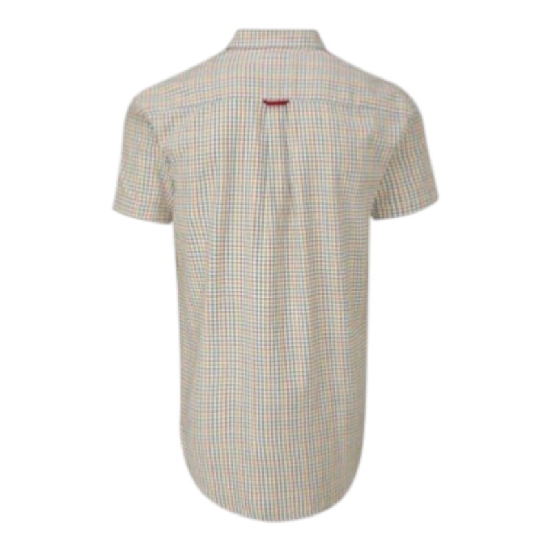 Camisa Manga Corta Oxford Blue London Tattersall Red