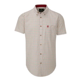 Camisa Manga Corta Oxford Blue Ghent Check Navy/Red