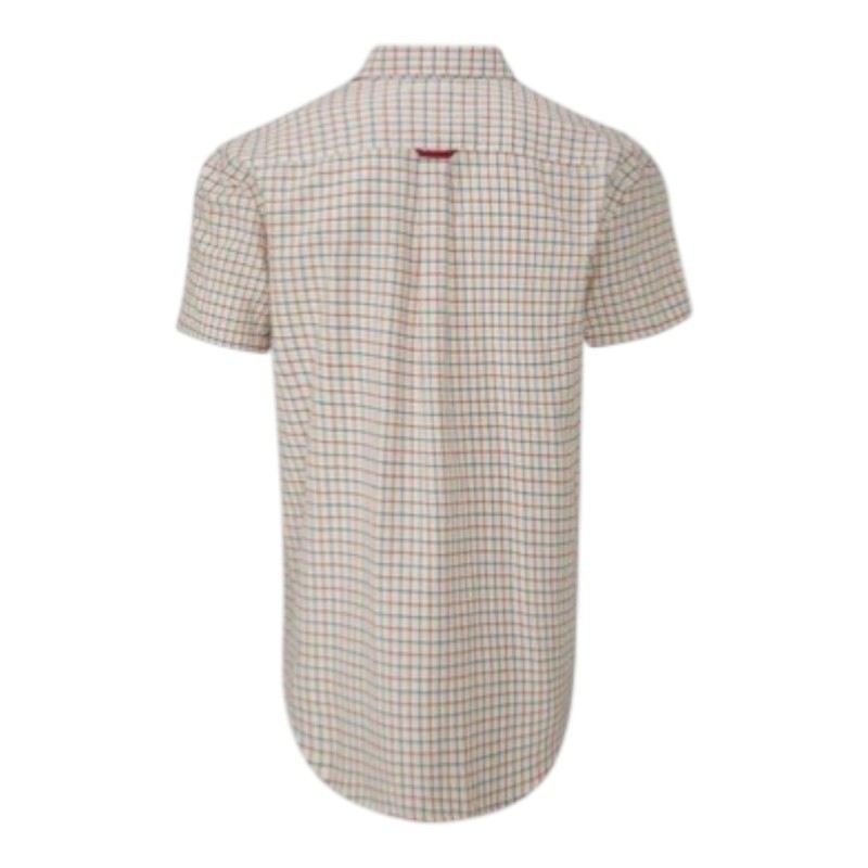 Camisa Manga Corta Oxford Blue Ghent Check Navy/Red