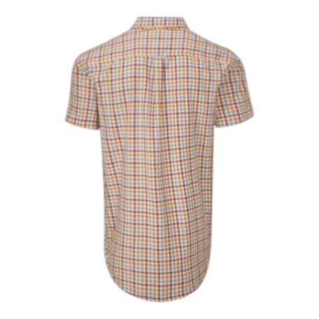 Camisa Manga Corta Oxford Blue Wick Check Red/Orange