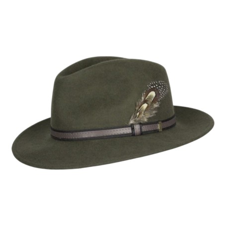 Sombrero Oxford Blue Fedora fieltro unisex Khaki