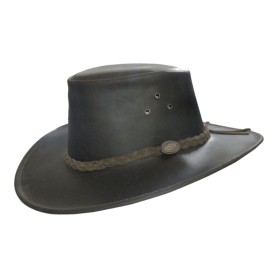 Sombrero Oxford Blue Aussie Junior piel Brown