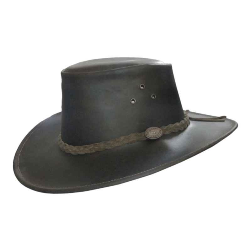 Sombrero Oxford Blue Aussie piel Brown