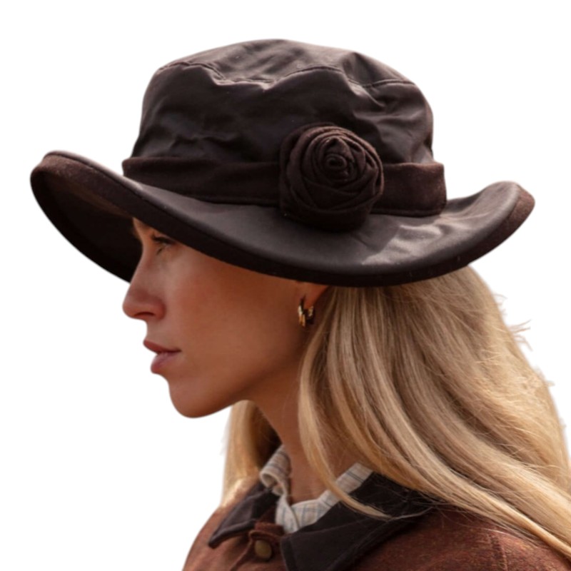 Gorro encerado Oxford Blue Rose Brown