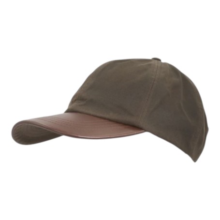 Gorra Oxford Blue Peak Baseball Wax cuero Brown