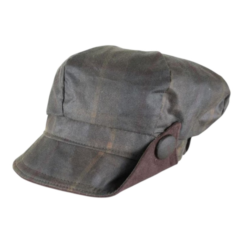 Gorra encerada Oxford Blue Lilly Tartan Honey