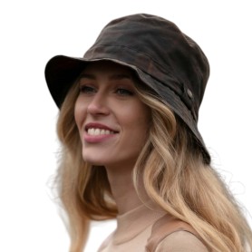 Gorro encerado Oxford Blue Bush Tartan Honey