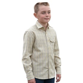 Camisa Oxford Blue Darwen para niño y niña manga larga Brown