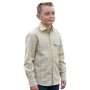 Camisa Oxford Blue Darwen para niño y niña manga larga Brown