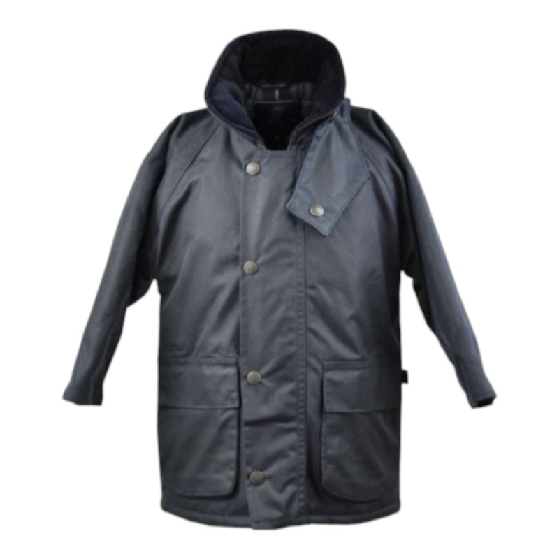 Chaqueta encerada Oxford Blue Knightsbridge para niños Navy