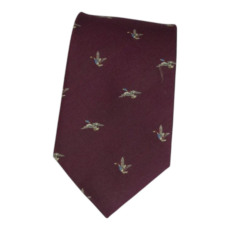 Corbata Oxford Blue Patos II seda Wine