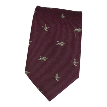 Corbata Oxford Blue Patos II seda Wine