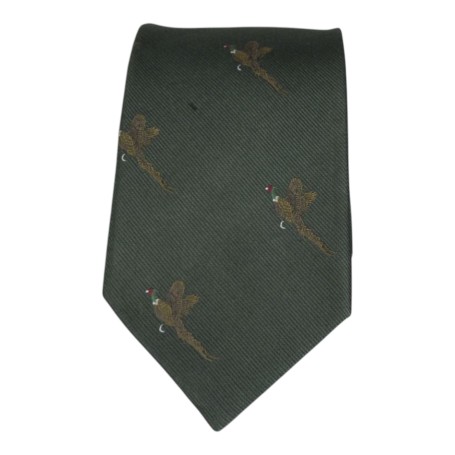 Corbata Oxford Blue Faisán seda Green