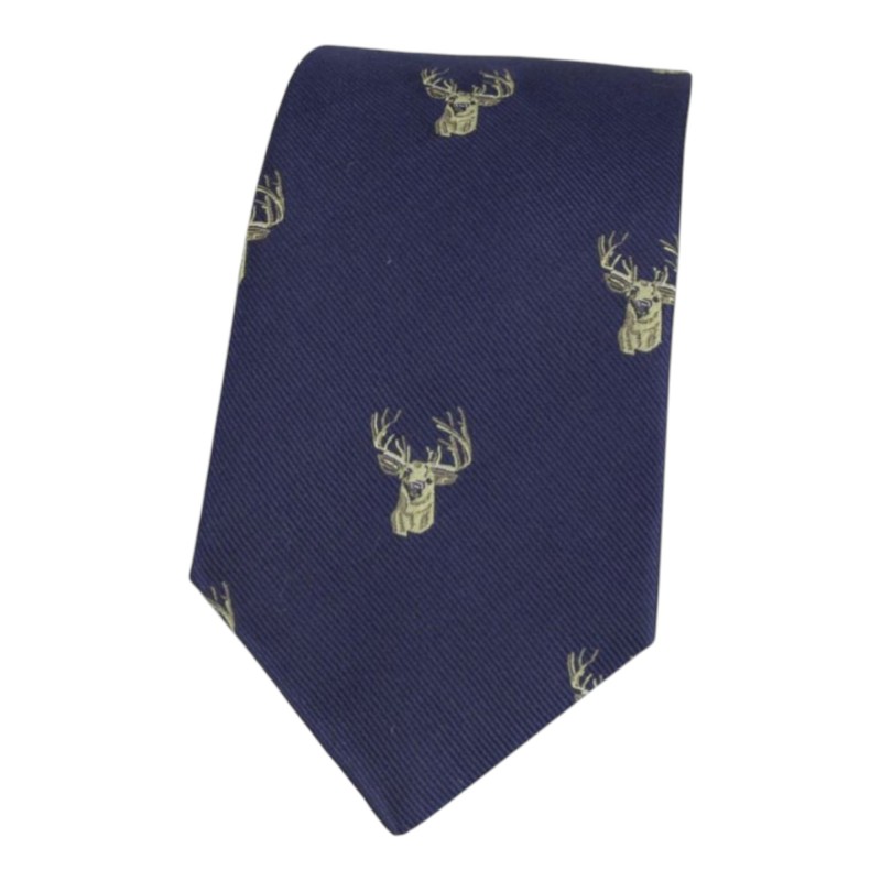 Corbata Oxford Blue Ciervo seda Navy