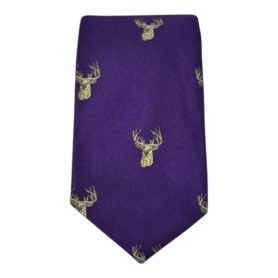 Corbata Oxford Blue Ciervo seda Purple