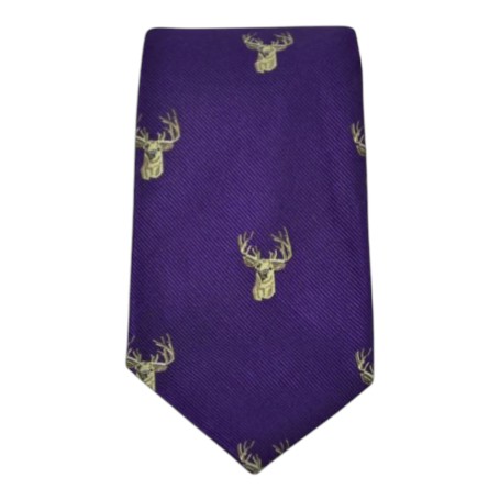 Corbata Oxford Blue Ciervo seda Purple