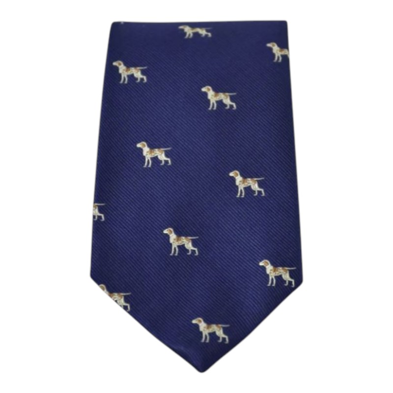 Corbata Oxford Blue Perro seda Navy