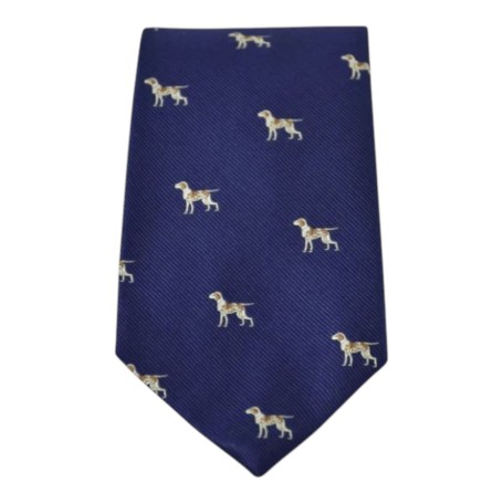 Corbata Oxford Blue Perro seda Navy