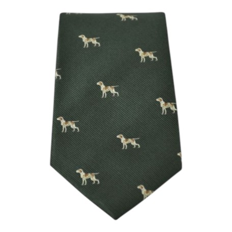 Corbata Oxford Blue Perro seda Green