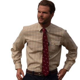 Corbata Oxford Blue Perro seda Wine