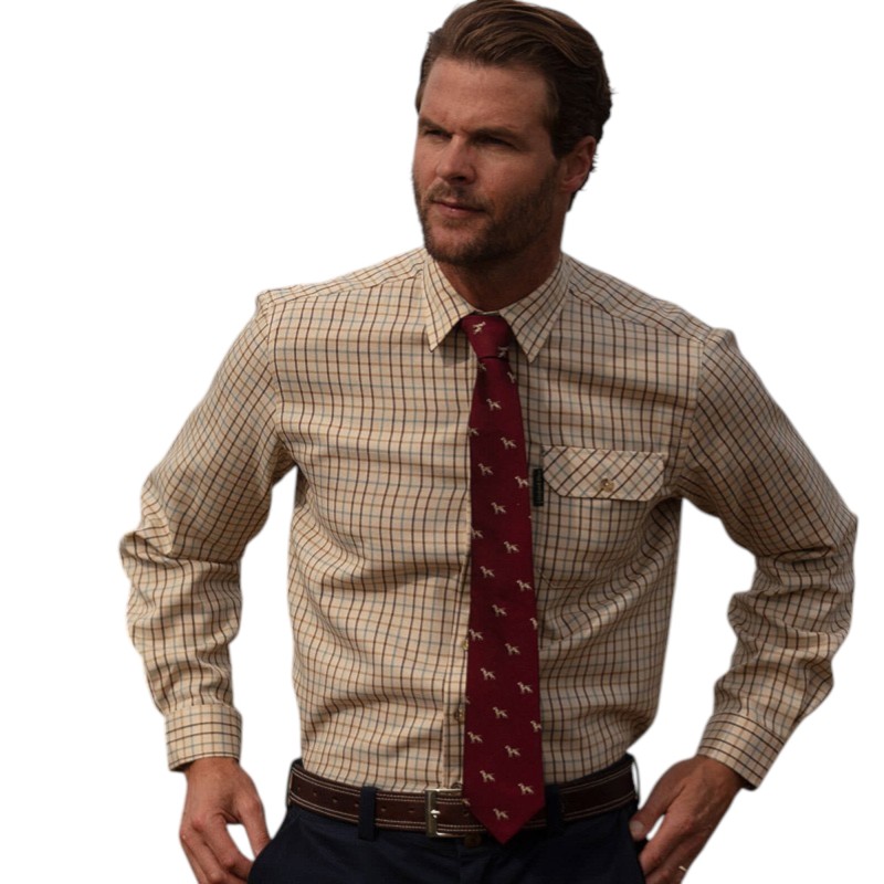 Corbata Oxford Blue Perro seda Wine