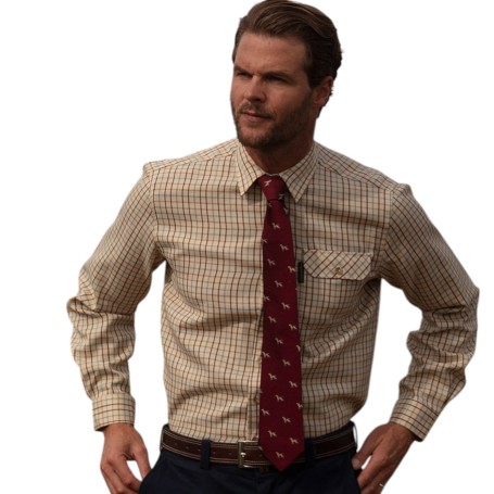 Corbata Oxford Blue Perro seda Wine