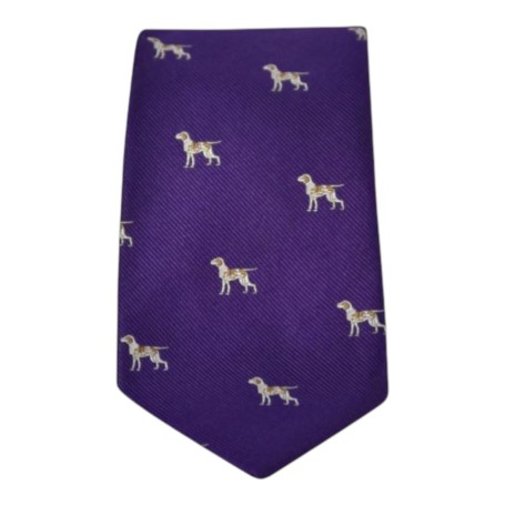 Corbata Oxford Blue Perro seda Purple
