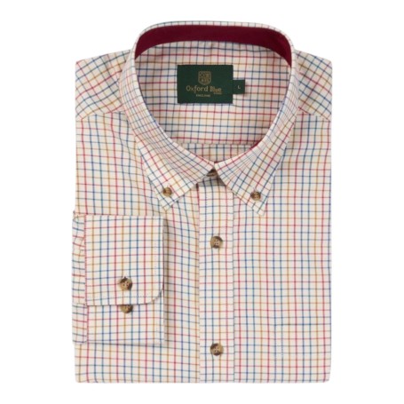 Camisa Oxford Blue London Tattersall Red