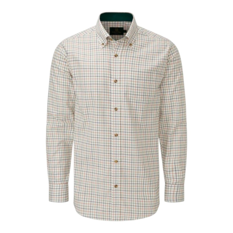 Camisa Oxford Blue Bern Check Orange/Green