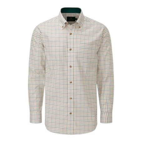 Camisa Oxford Blue Bern Check Orange/Green