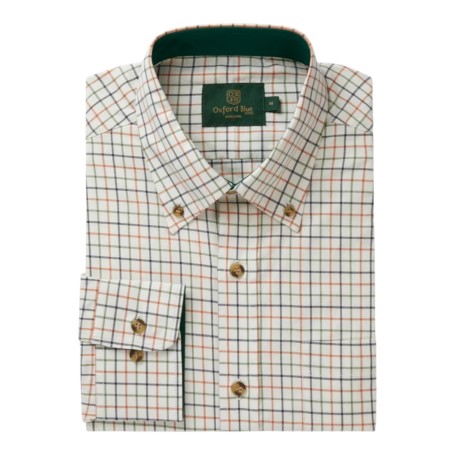 Camisa Oxford Blue Bern Check Orange/Green