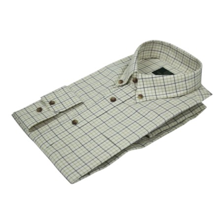 Camisa Oxford Blue Metz Check Brown/Yellow