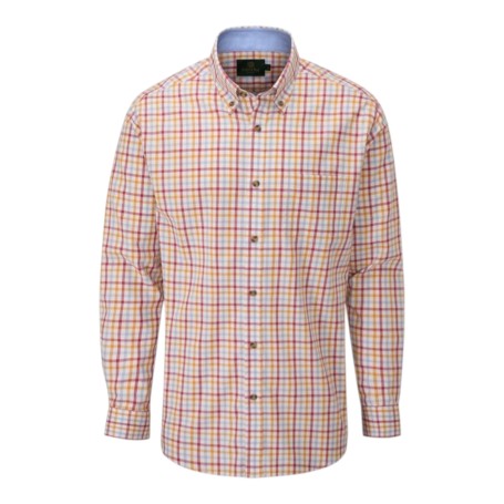 Camisa Oxford Blue Wick Check Red/Orange