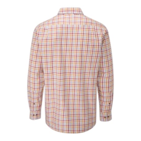 Camisa Oxford Blue Wick Check S/Sleeve Red/Orange