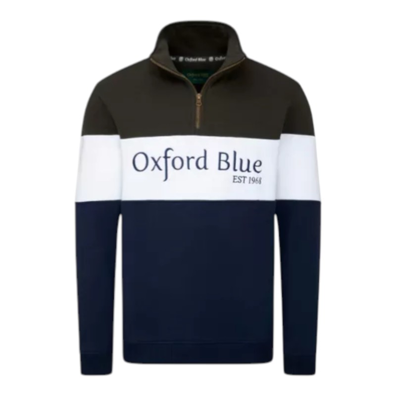 Sudadera Oxford Blue Men Girvan cuarto cremallera Khaki
