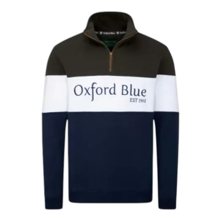 Sudadera Oxford Blue Men Girvan cuarto cremallera Khaki