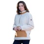 Jersey Oxford Blue Ladies Sherpa Fleece - Tan