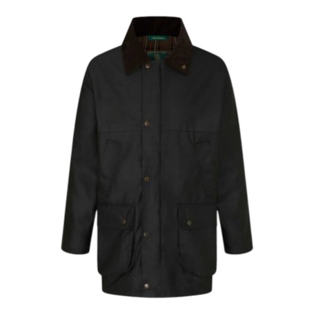 Chaqueta encerada Oxford Blue Countryman Wax Black