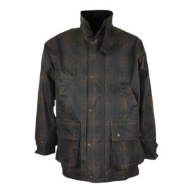 Chaqueta encerada Oxford Blue Tartan Kingsbridge Padded