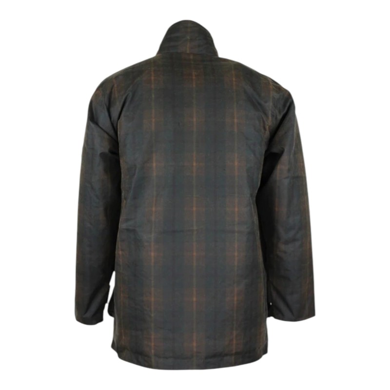 Chaqueta encerada Oxford Blue Tartan Kingsbridge Padded