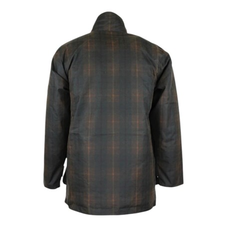Chaqueta encerada Oxford Blue Tartan Kingsbridge Padded